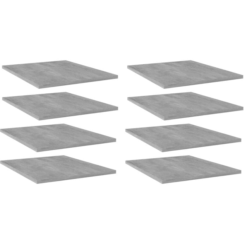 

Estantes estantería 8 uds aglomerado gris hormigón 40x50x1,5 cm - Gris