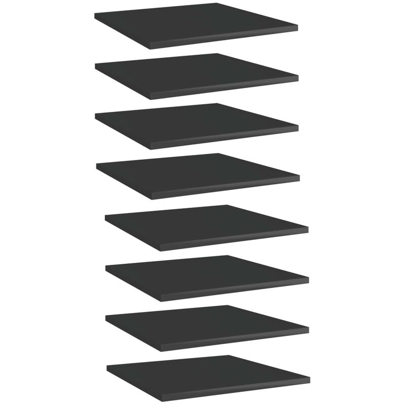 

Estantes estantería 8 uds aglomerado negro brillo 40x40x1,5 cm - Negro