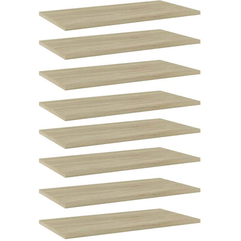 

Youthup - Estantes estantería 8 uds aglomerado roble Sonoma 60x30x1,5 cm - Marrón