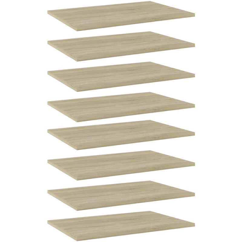 

Estantes estantería 8 uds aglomerado roble Sonoma 60x40x1,5 cm - Marrón