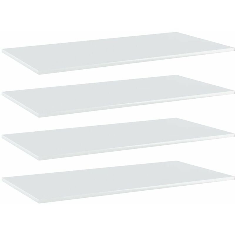 

Estantes estanteria 4 uds aglomerado blanco brillo 100x50x1,5cm
