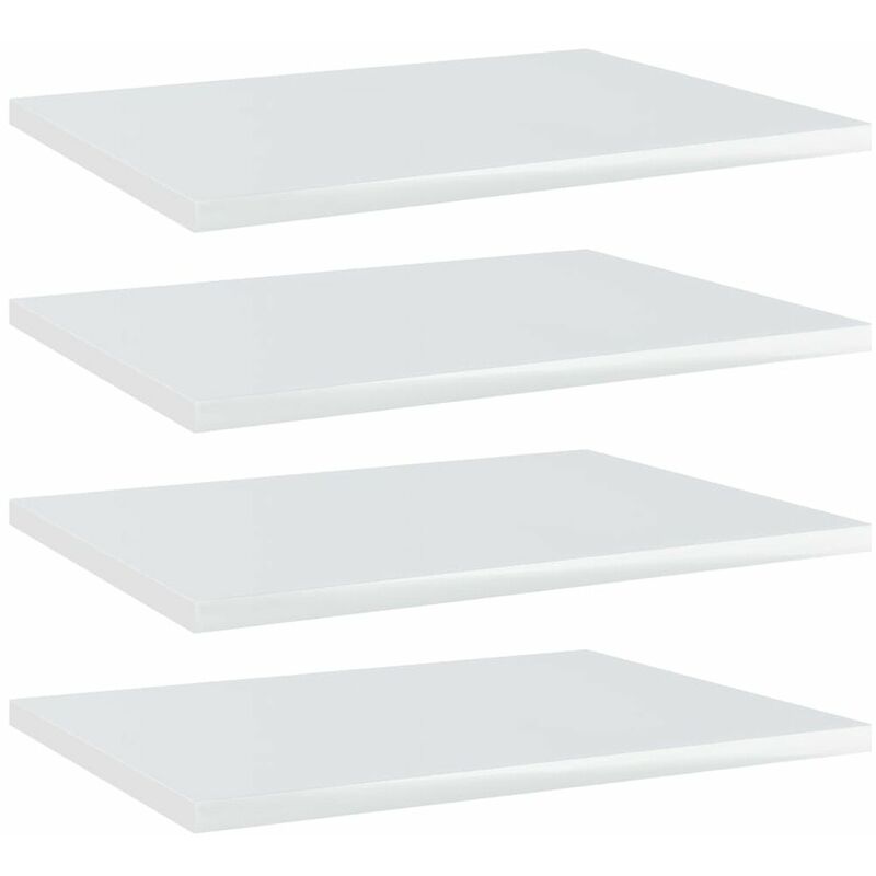 

Estantes estanteria 4 uds aglomerado blanco brillo 40x30x1,5 cm