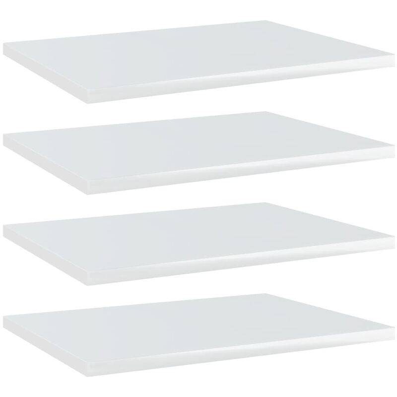 

Estantes estantería 4 uds aglomerado blanco brillo 40x30x1,5 cm