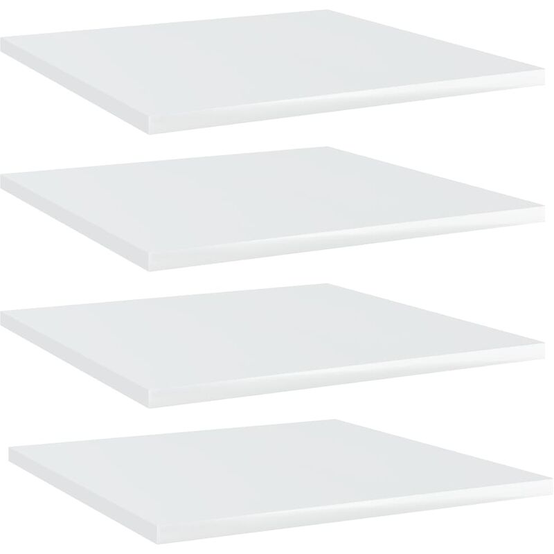 

Estantes estantería 4 uds aglomerado blanco brillo 40x40x1,5 cm