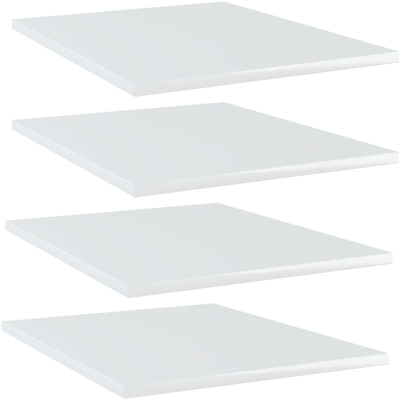

BHD - Estantes estantería 4 uds aglomerado blanco brillo 40x50x1,5 cm