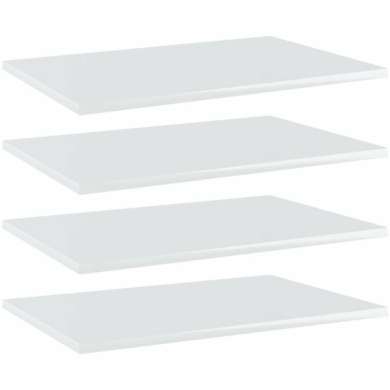 

Estantes estanteria 4 uds aglomerado blanco brillo 60x40x1,5 cm