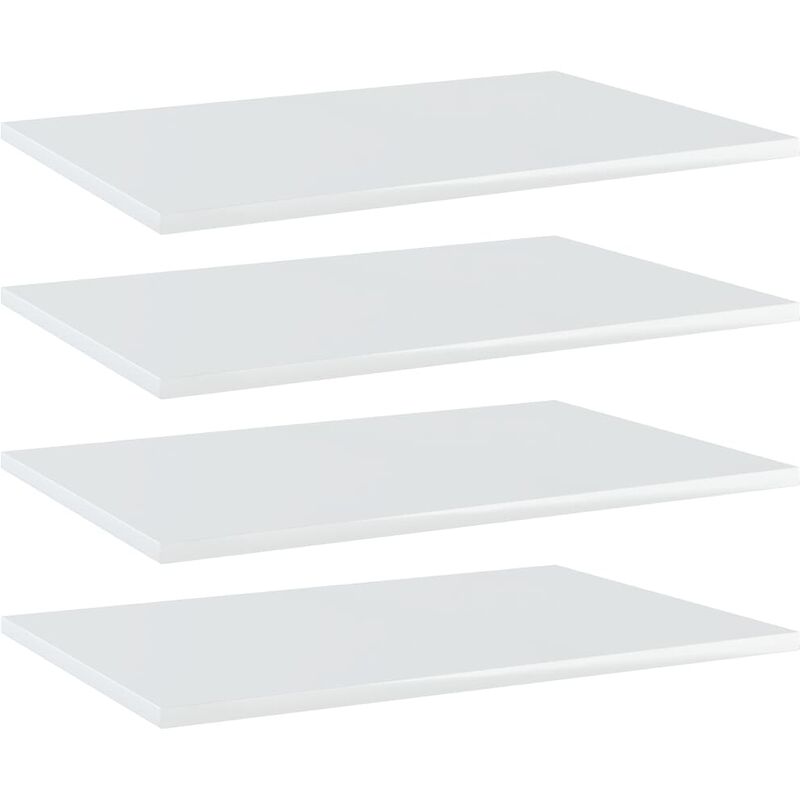 

Estantes estantería 4 uds aglomerado blanco brillo 60x40x1,5 cm