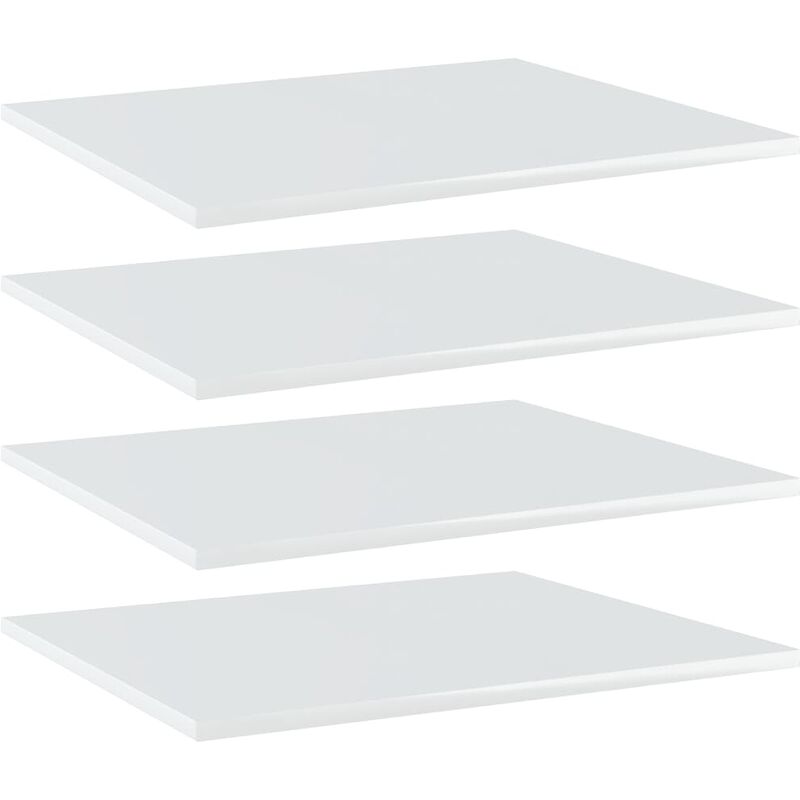 

Estantes estantería 4 uds aglomerado blanco brillo 60x50x1,5 cm