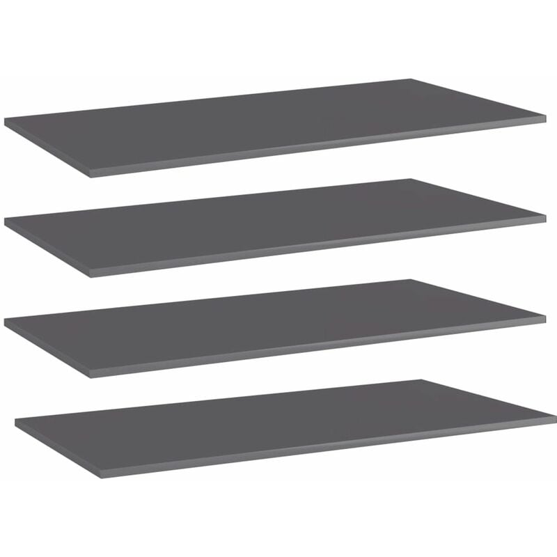 

Estantes estanteria 4 uds aglomerado gris brillo 100x50x1,5 cm