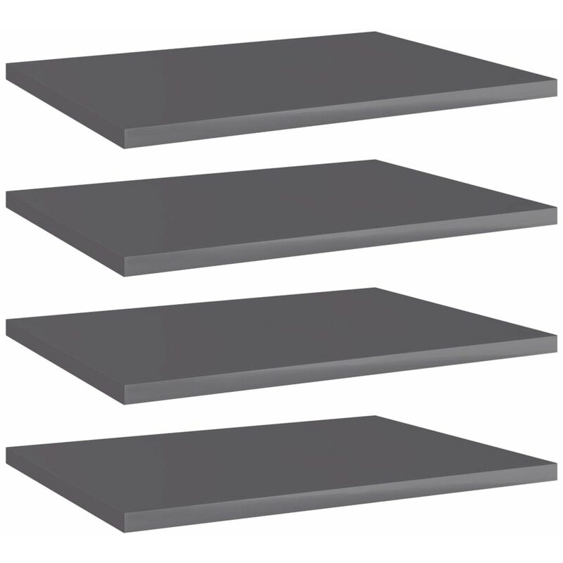 

Estantes estanteria 4 uds aglomerado gris brillo 40x30x1,5 cm