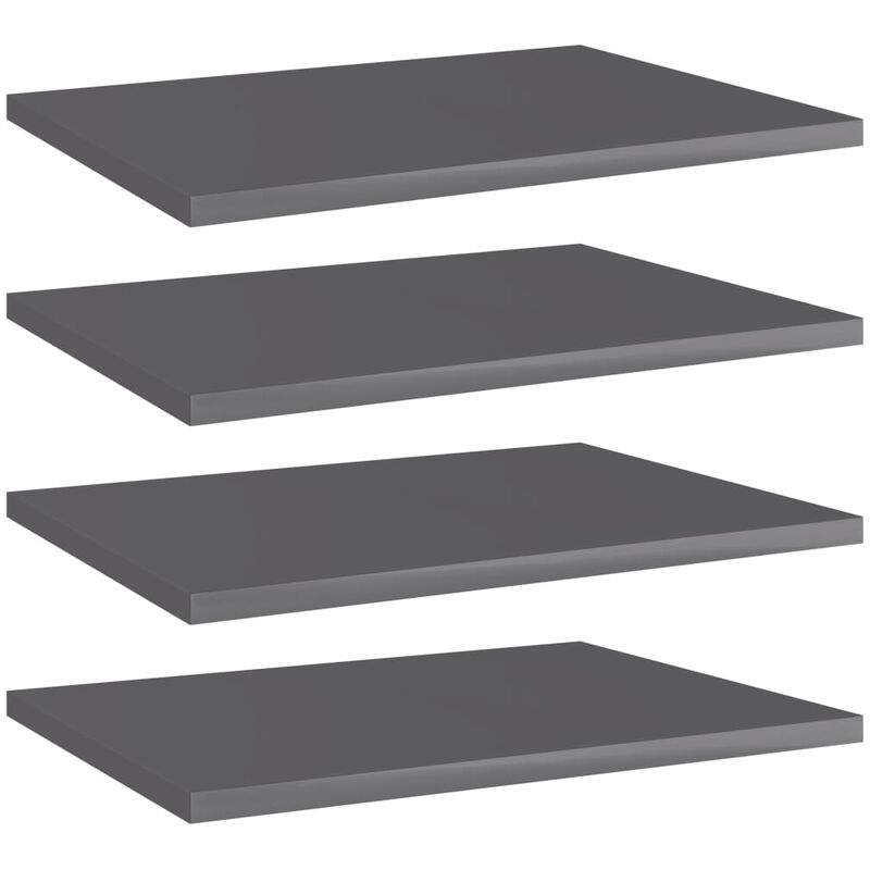 

Estantes estantería 4 uds aglomerado gris brillo 40x30x1,5 cm