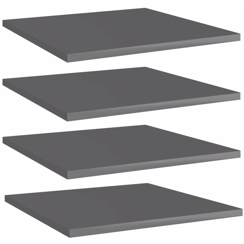 

Estantes estanteria 4 uds aglomerado gris brillo 40x40x1,5 cm