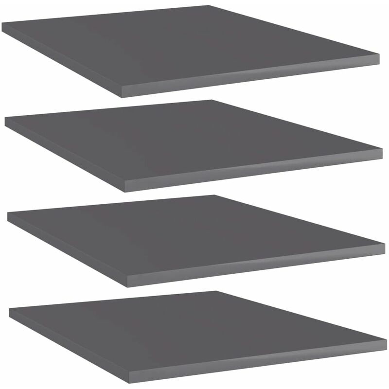 

Estantes estanteria 4 uds aglomerado gris brillo 40x50x1,5 cm