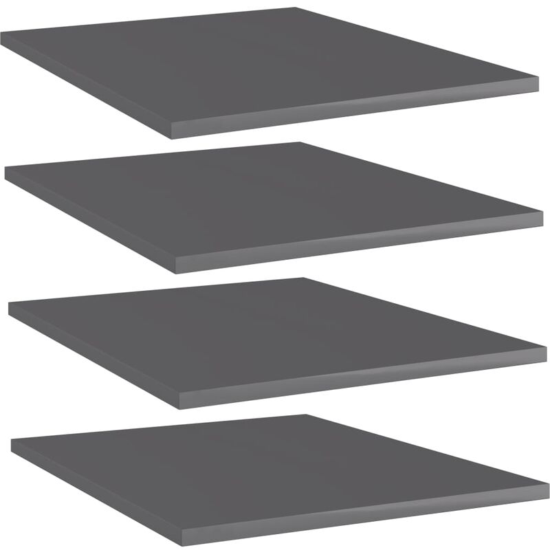 

Estantes estantería 4 uds aglomerado gris brillo 40x50x1,5 cm
