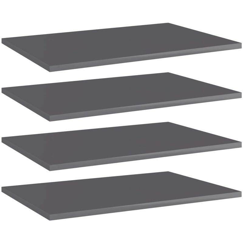 

Estantes estanteria 4 uds aglomerado gris brillo 60x40x1,5 cm