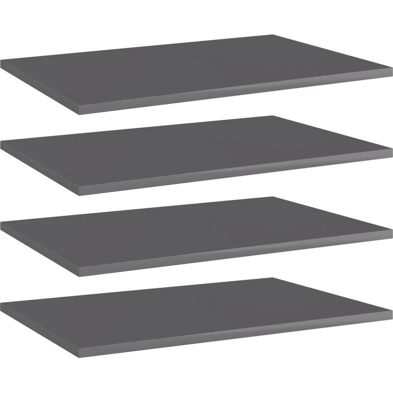 

Estantes estantería 4 uds aglomerado gris brillo 60x40x1,5 cm