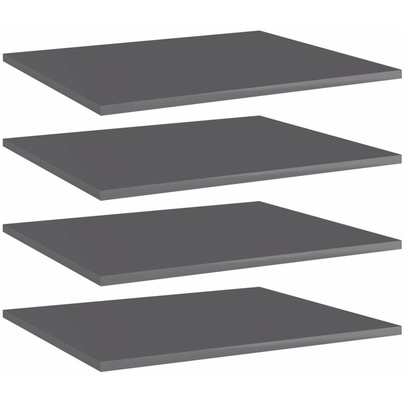 

Estantes estanteria 4 uds aglomerado gris brillo 60x50x1,5 cm