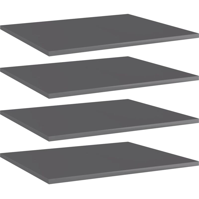 

Estantes estantería 4 uds aglomerado gris brillo 60x50x1,5 cm