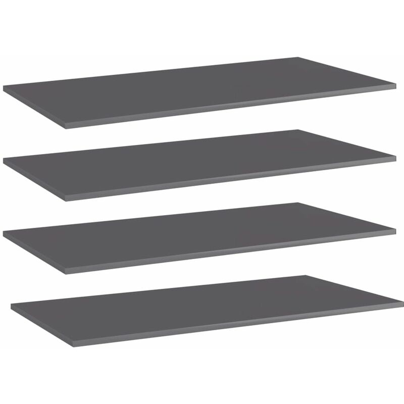 

Estantes estanteria 4 uds aglomerado gris brillo 80x20x1,5 cm