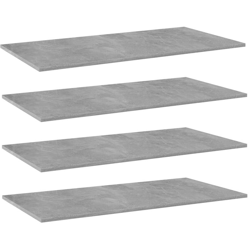 

Estantes estantería 4 uds aglomerado gris hormigón 80x30x1,5 cm