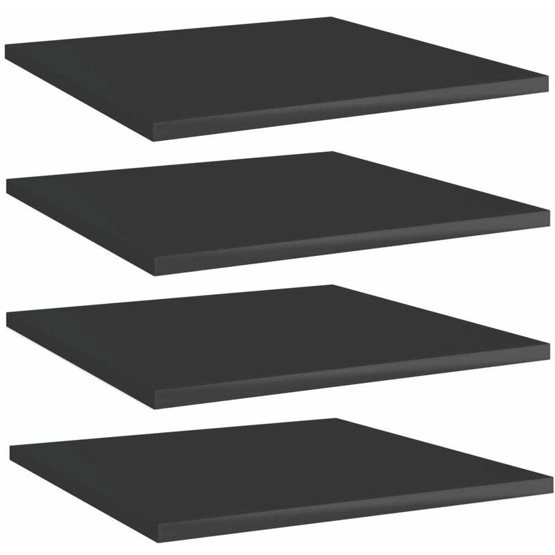 

Estantes estanteria 4 uds aglomerado negro brillo 40x40x1,5 cm