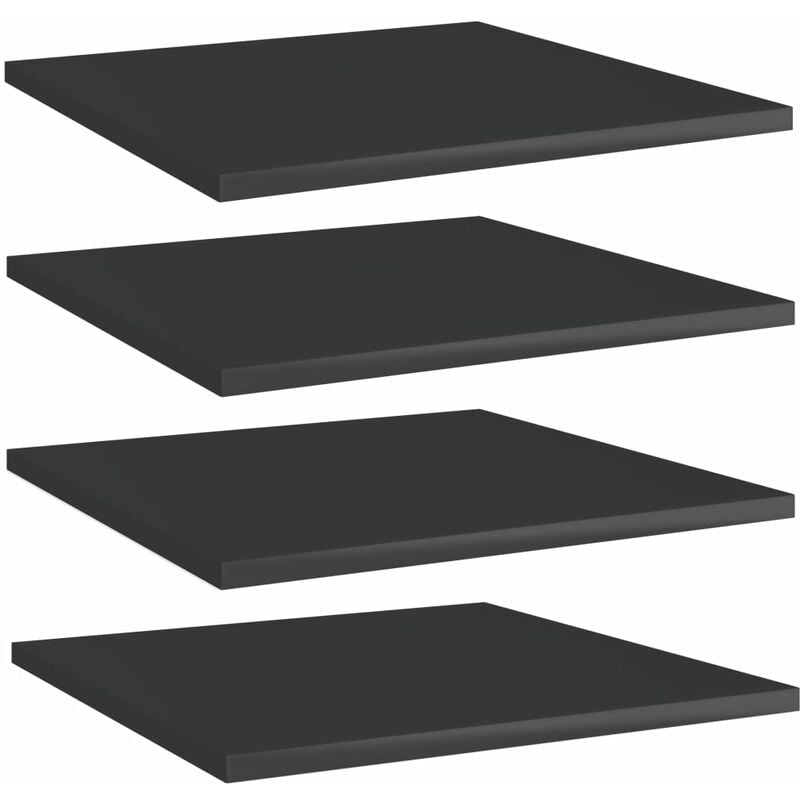 

Estantes estantería 4 uds aglomerado negro brillo 40x40x1,5 cm