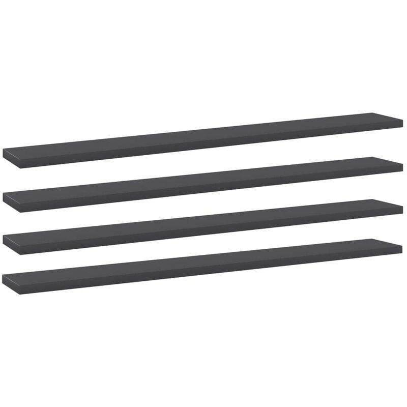 

Estantes estanteria 4 uds de aglomerado gris 80x10x1,5 cm