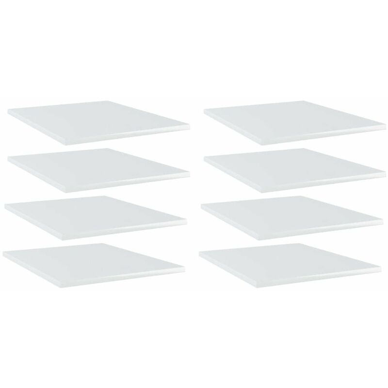 

Estantes estanteria 8 uds aglomerado blanco brillo 40x50x1,5 cm
