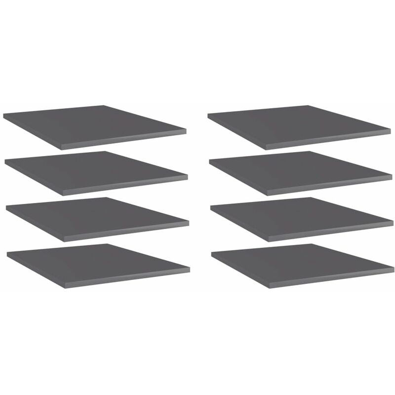 

Estantes estanteria 8 uds aglomerado gris brillo 40x50x1,5 cm