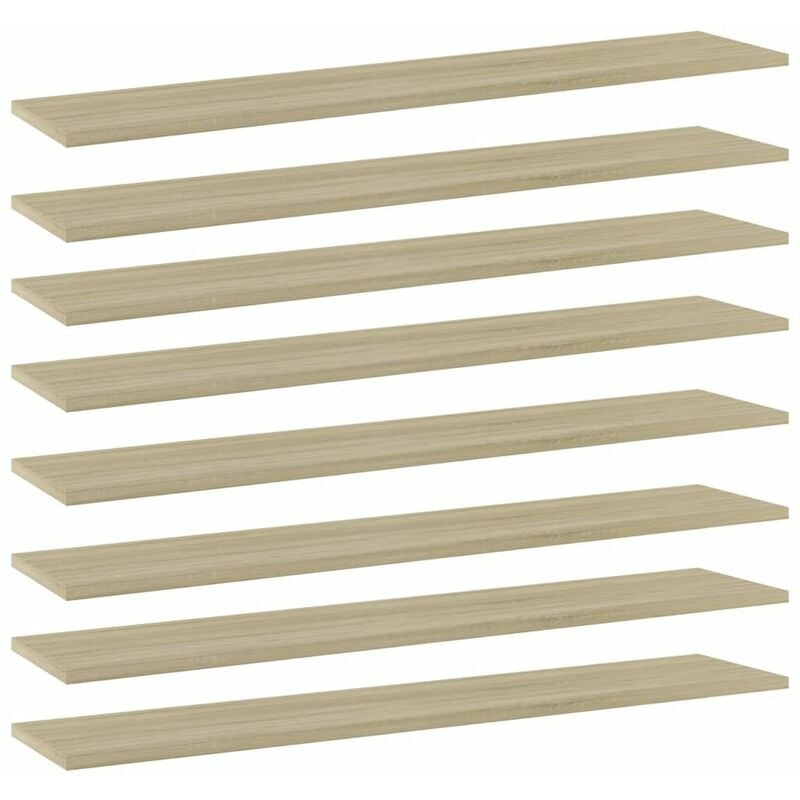 

Estantes estanteria 8 uds aglomerado roble Sonoma 100x20x1,5 cm