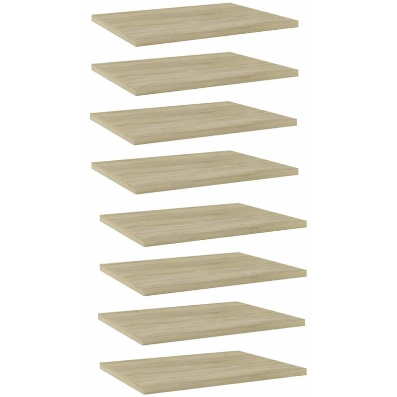

Estantes estanteria 8 uds aglomerado roble Sonoma 40x30x1,5 cm