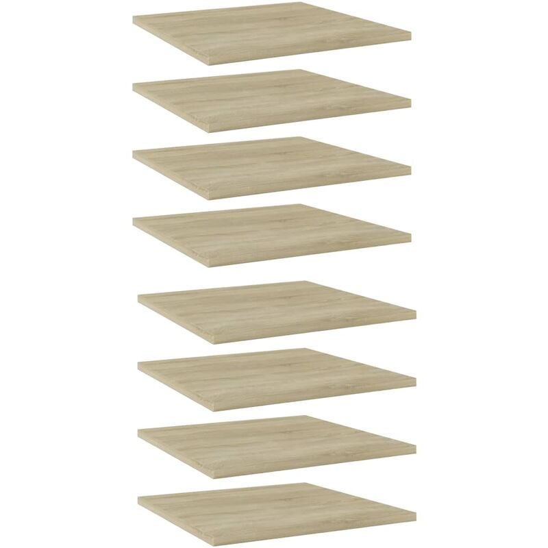 

Estantes estantería 8 uds aglomerado roble Sonoma 40x40x1,5 cm