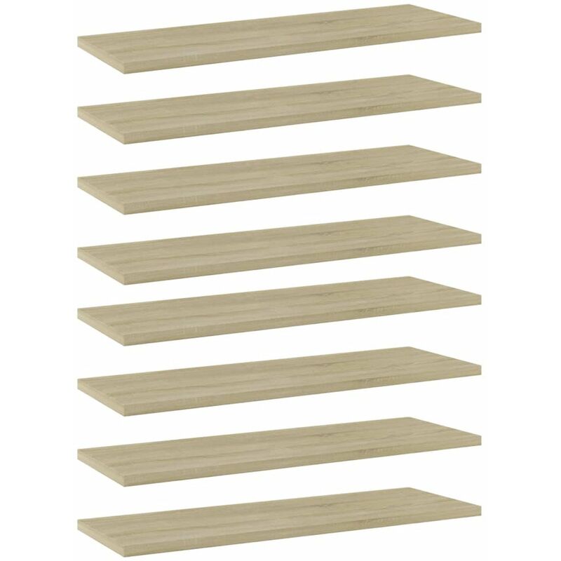 

Estantes estanteria 8 uds aglomerado roble Sonoma 60x20x1,5 cm