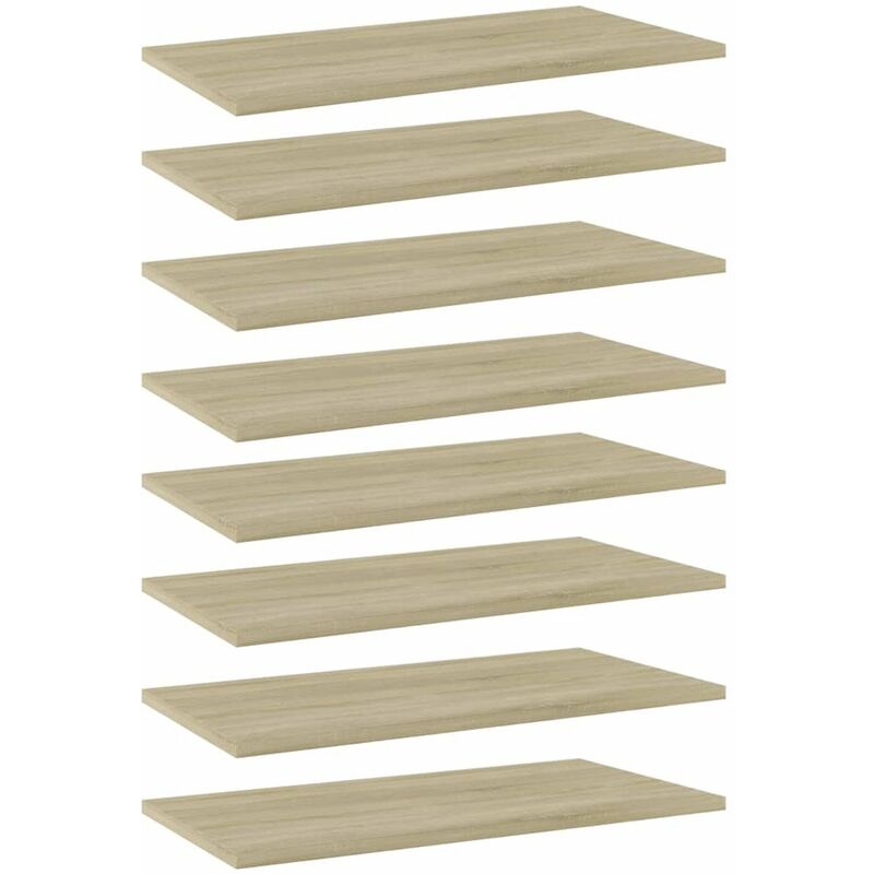 

Estantes estanteria 8 uds aglomerado roble Sonoma 60x30x1,5 cm
