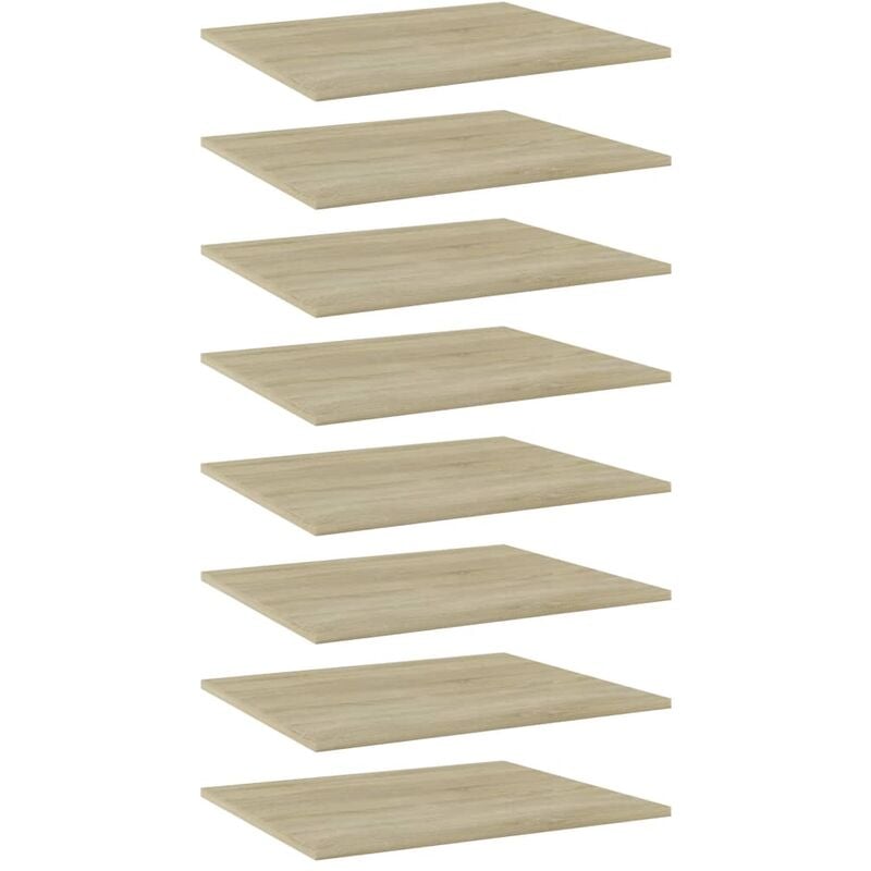 

Estantes estantería 8 uds aglomerado roble Sonoma 60x50x1,5 cm