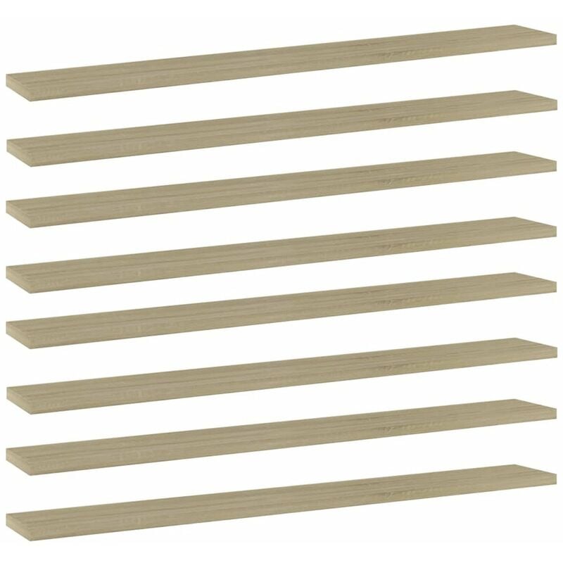 

Estantes estanteria 8 uds aglomerado roble Sonoma 80x10x1,5 cm