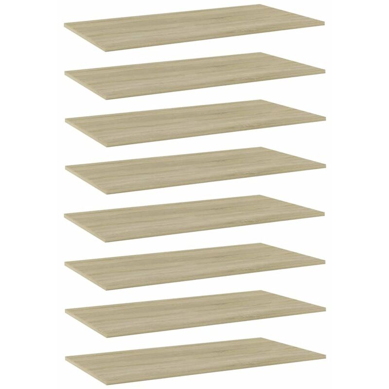 

Estantes estanteria 8 uds aglomerado roble Sonoma 80x30x1,5 cm