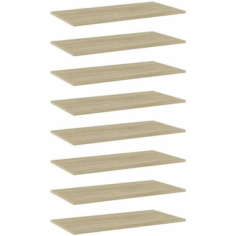 

Estantes estanteria 8 uds aglomerado roble Sonoma 80x40x1,5 cm