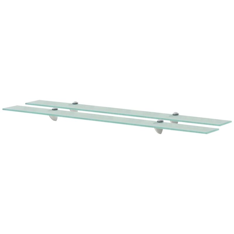 

Youthup - Estantes flotantes 2 unidades vidrio 8 mm 100x10 cm - Transparente