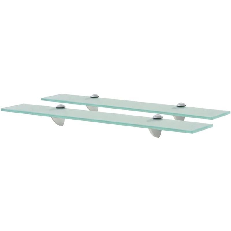 

Youthup - Estantes flotantes 2 unidades vidrio 8 mm 60x10 cm - Transparente