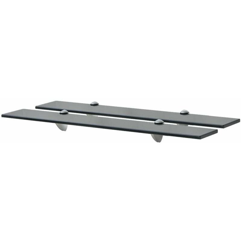 

Happyshopping - Estantes flotantes 2 unidades vidrio 8 mm 70x20 cm