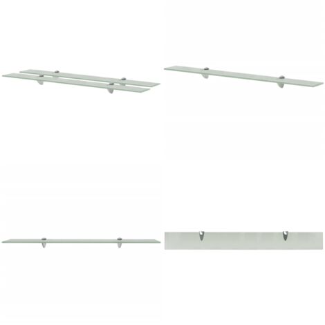 Estantes flotantes 2 unidades vidrio 8 mm 90x10 cm - Estantes flotantes - Estantes de vidrio