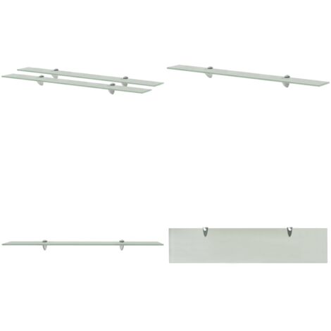 Estantes flotantes 2 unidades vidrio 8 mm 90x20 cm - Estantes flotantes - Estantes de vidrio