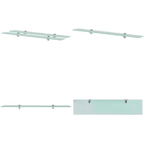Estantes flotantes 2 unidades vidrio 8 mm 90x20 cm - Estantes flotantes - Estantes de vidrio