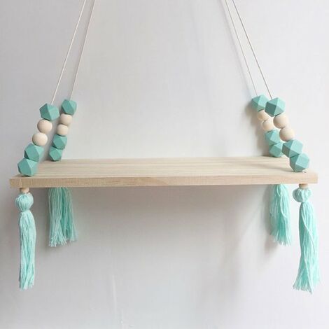 Estantes Flotantes De Pared MINKUROW, Estantes Flotantes De Cuerda De Madera Con Cuerda, Estantes De Pared Boho, Decoración Para El Hogar, Habitación De Niños, Oficina