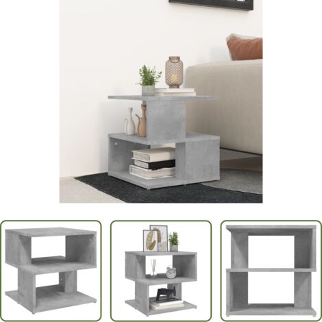 Estantes -  Mesa auxiliar de madera ingeniería gris hormigón 40x40x40 cm