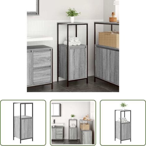 Estantes -  Mueble de baño con estantes gris Sonoma 36x35x95 cm