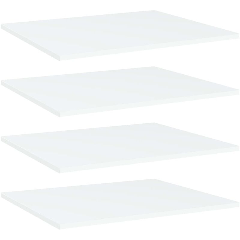 

vidaXL Estantes para estantería 4 uds aglomerado blanco 60x50x1,5 cm - Blanco