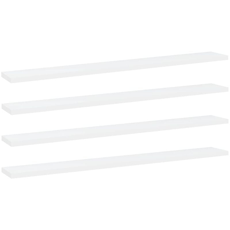

Estantes para estantería 4 uds aglomerado blanco 80x10x1,5 cm - Blanco