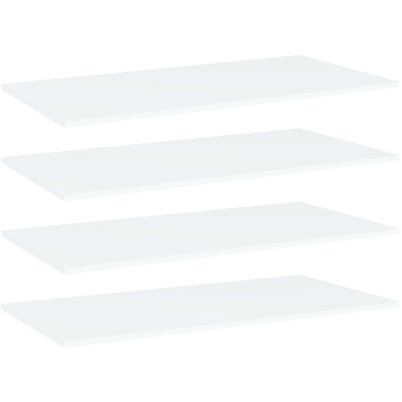 

Estantes para estantería 4 uds aglomerado blanco 80x20x1,5 cm - Blanco